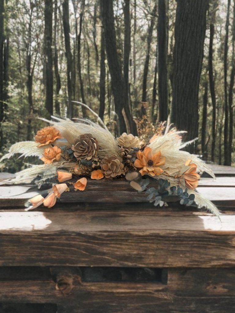 centro de mesa en el bosque de ambato