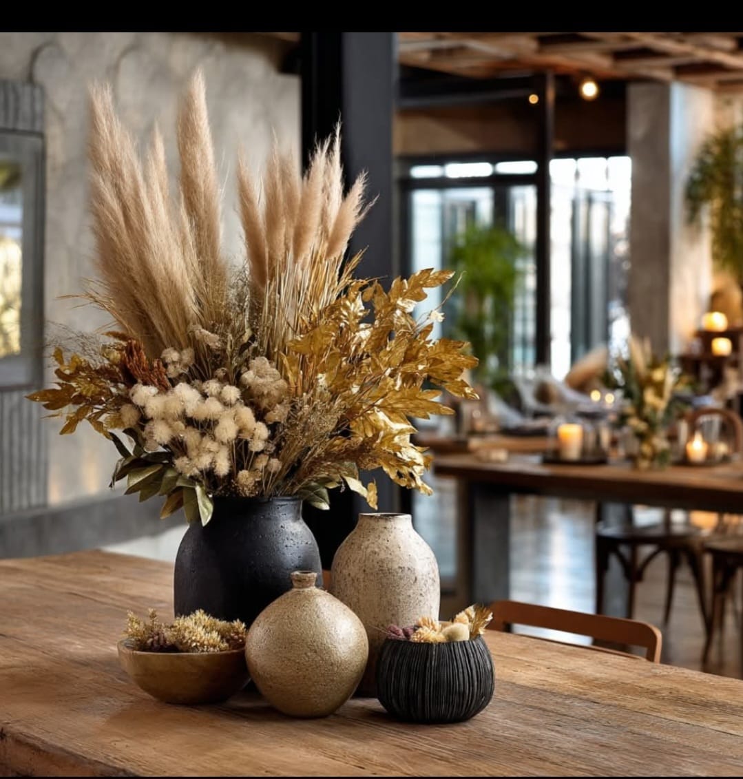 buque en una mesa dentro de una casa